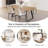 Modern Kitchen Dining Set, 51'' to 67'' Extendable Dining Table with 32"H Upholstered Dining Chairs(1Table 4Chairs)-611208661-656058193