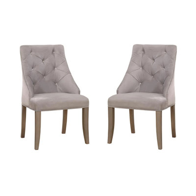 Izora 19.5'' H Tufted Fabric Upholstered Side Chair