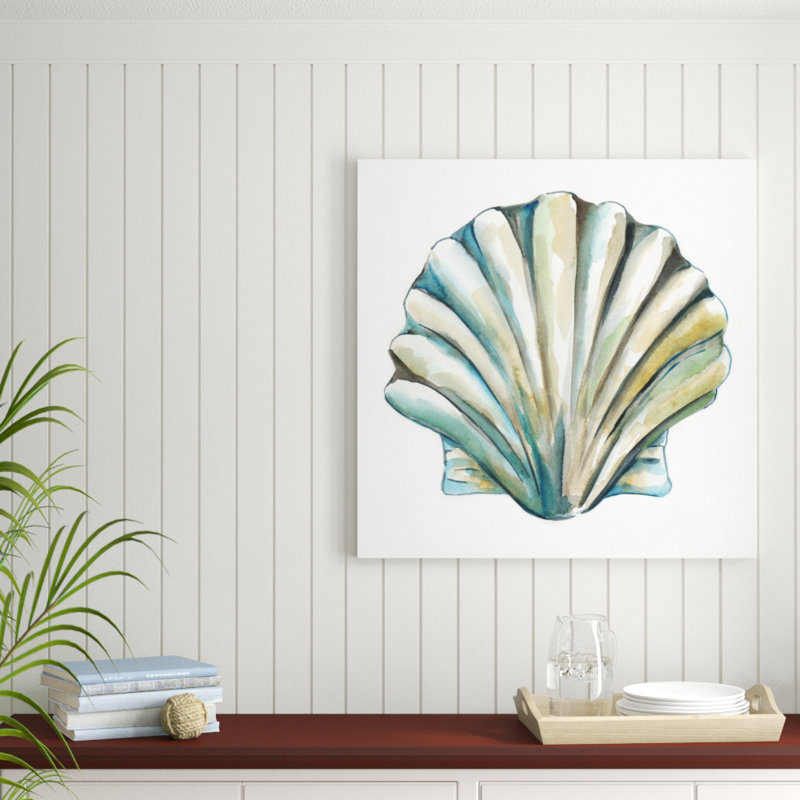 «Aquarelle Shells VI», peinture sur toile, H 36 po x l 36 po