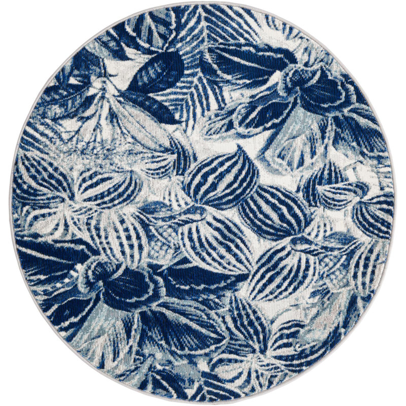 Herscher Floral Indoor Rug, Round 3'3"
