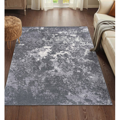 Ellenburg Abstract Dark Gray Area Rug