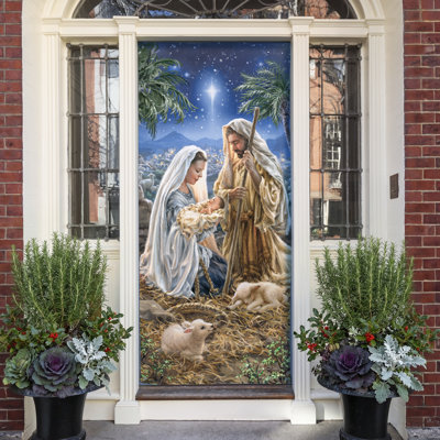 Couverture de porte miracle de Noël