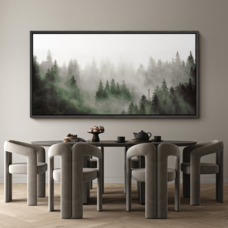 «Enchantedest In Mist Antique Retro Fine Art Colorful Room Extra Large Wall Decor», reproduction encadrée, H 30 po x l 60 po