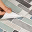 Carrelage mosaïque auto-adhésif en vinyle 12 po x 12 po pour dosseret de cuisine, 10 feuilles-52652673