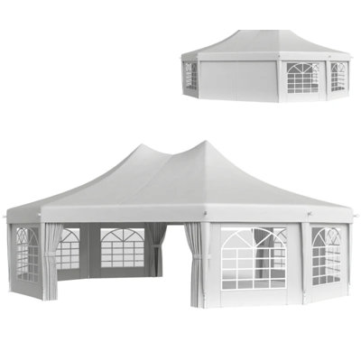 30x21FT Extra Large Party Tent - Heavy Duty Outdoor Event Canopy for Weddings Markets Festivals 149.5in Peak Height