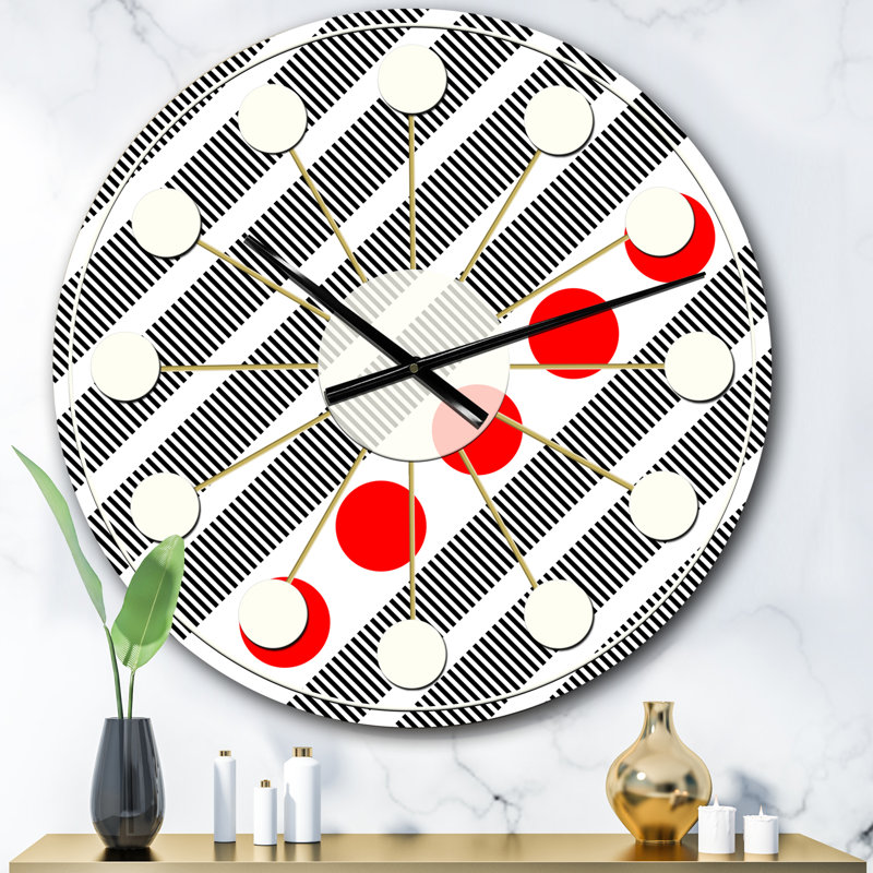 Horloge murale rétro Mid-Century, Petit