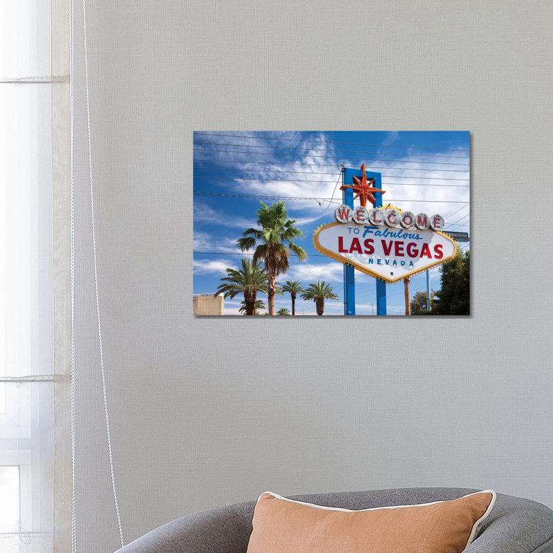 The "Welcome To Fabulous Las Vegas" Sign, Paradise, Clark County, Nevada, USA 1 Piece Wall Art on Canvas, Wrapped Canvas