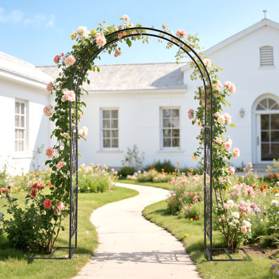 7.5Ft  Iron Arch Garden Arbor