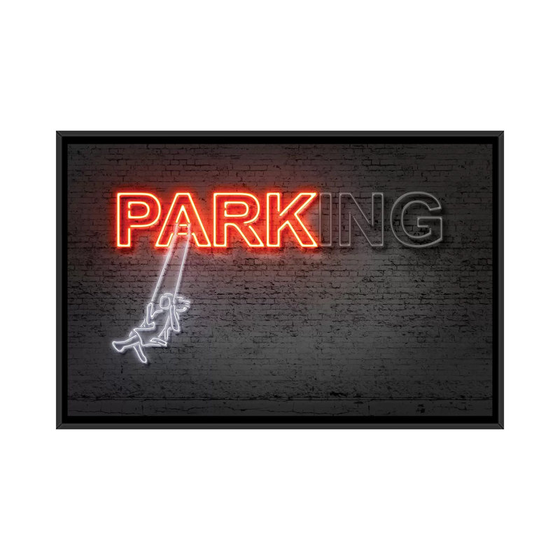 « park », reproduction d’impression sur toile, H 18 po x l 26 po x P 1,5 po, Toile encadrée noire, Pas de tapis