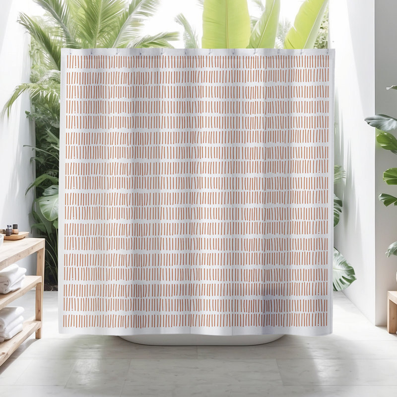 Rideau de douche Coco, Orange brûlé