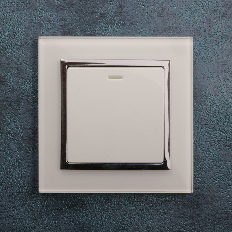Crystal CT 1 Gang Rocker Light Switch White Intermediate, White