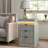 Fluted Night Stand With Charging Station & LED Light, 3-Drawer Bedside Table For Bedroom & Living Room, Modern Sofa Side Table With Sliding Top & Outlets/USB-925487319-925492316