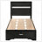 Black Twin Storage Panel Bed