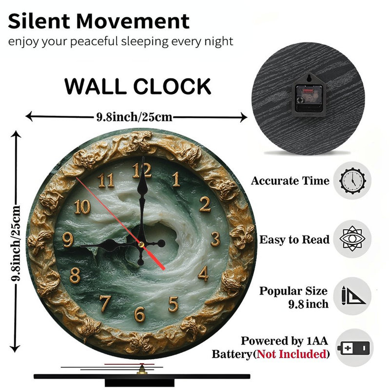 Horloge murale en résine