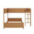 Wooden Bunk Bed With Built-In Storage Shelf & Ladder, With Slat Support, No Box Spring Needed-1237707891