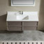 Armoire murale de salle de bain flottante de style médiéval avec évier 48 po