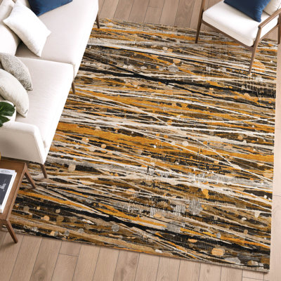 Premium Machine Washable Mayfield AMF2126 Striped Rug
