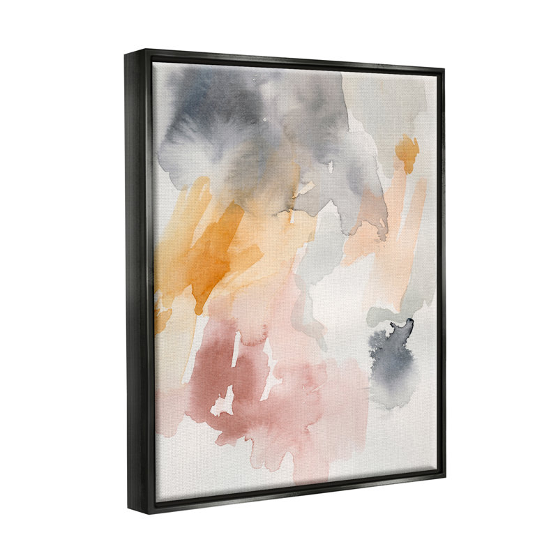 «Soft Pastel Watercolor Pastiche Floater», art mural sur toile par Victoria Barnes, H 21 po x l 17 po x P 1,7 po