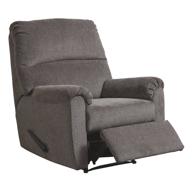Pinegar Upholstered Recliner, Gray Polyester