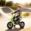Moto 12V pour enfant avec poignée de gaz, suspension arrière, rose-120869954