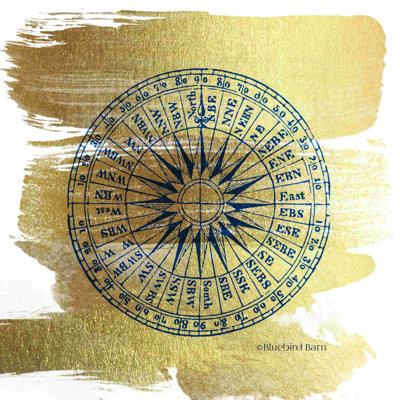 " Brushed Gold Compass "