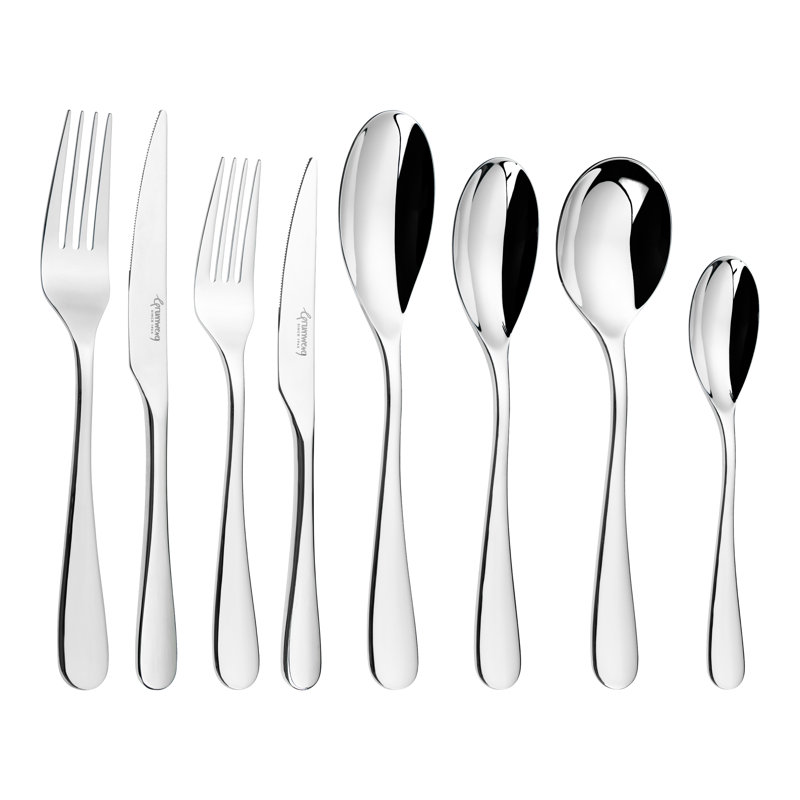 Rivers Collection 44 Piece Stainless Steel Cutlery Set , Service for 6, Sheaf