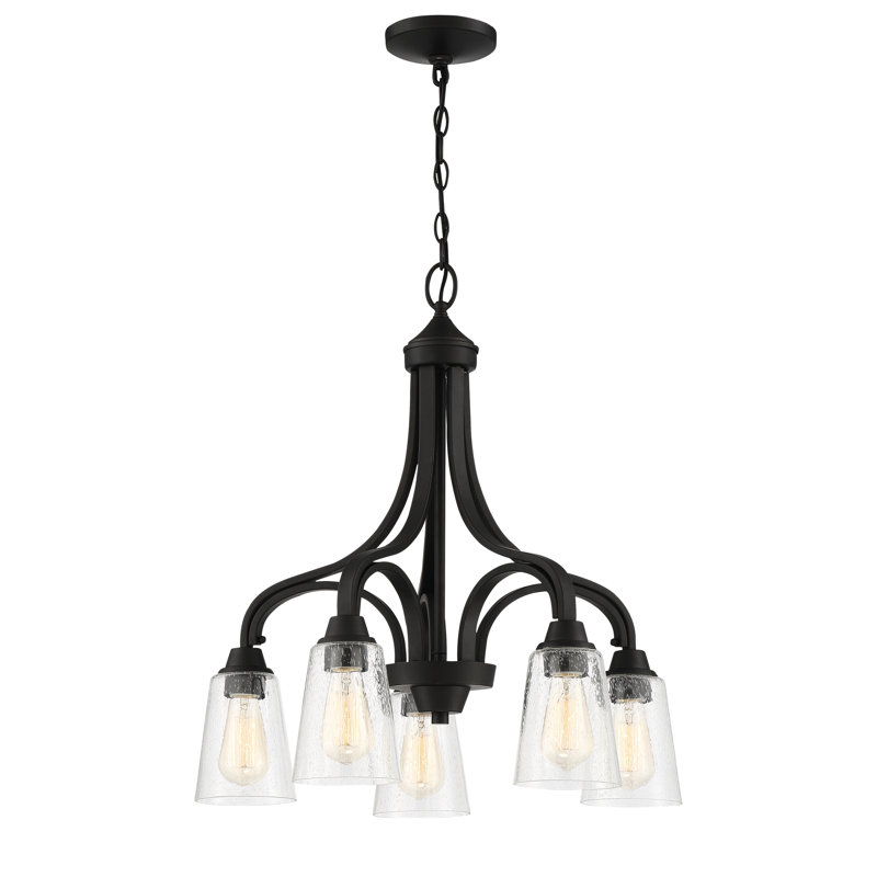 Oyku 5 - Light Dimmable Empire Chandelier, Espresso