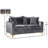 Naomi 58" Velvet Square Arm Loveseat-916879965