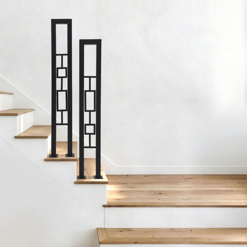 Rampes d'escalier décoratives en forme de U 35,43 po