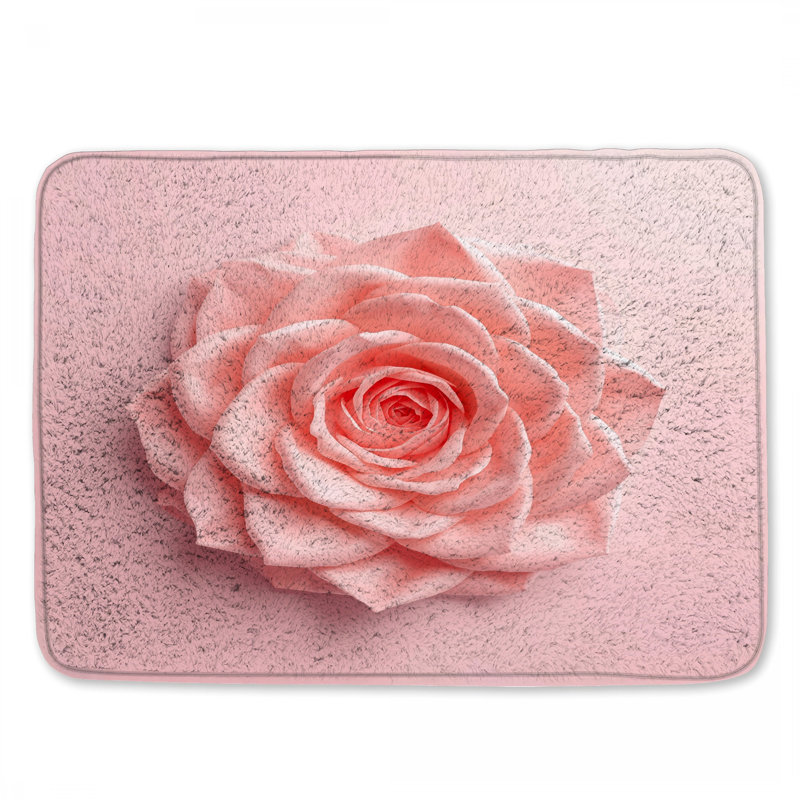 Grand tapis de bain rose, L 34 po x L 21 po