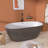 67'' x 29.5'' Freestanding Soaking Acrylic Bathtub Contemporary Modern Stand Alone Tub-92300965