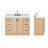 ARIEL Kelly Single Sink Bathroom Vanity with Italian Carrara Marble Top-99405043-124987380