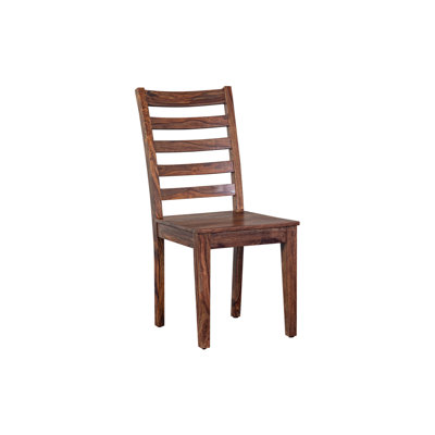 Chaise d'appoint cloutée en bois massif clermont