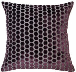 Abstract Sqaure Throw Cushion, Aubergine, 56cm H x 56cm W