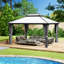 Pavillon de jardin à toit rigide double Kozyard Caesar avec rideau d'intimité et moustiquaire-90576955-103692437-112230761