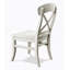 Ensemble de 2 chaises d'appoint à dossier croisé Harola, finition blanc fumé