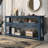 62.2'' Modern Console Table Sofa Table Hallway Table With 4 Drawers and 2 Shelves Wood Console Table-1107820643