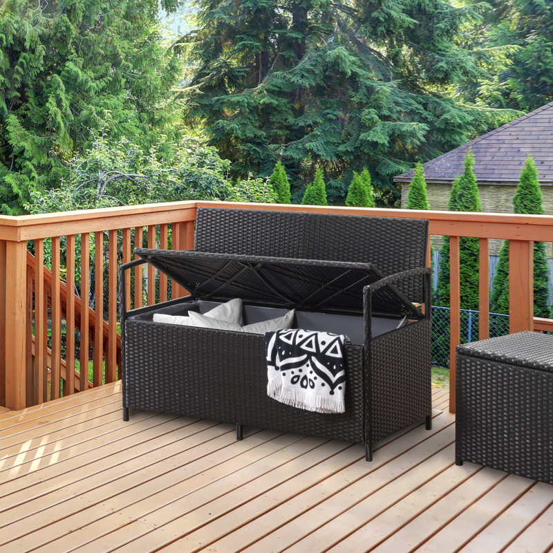 Banc de rangement extérieur en résine Parksville