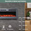 Wall Mounted/Recessed-In Stainless Steel Electric Fireplace-1339682832