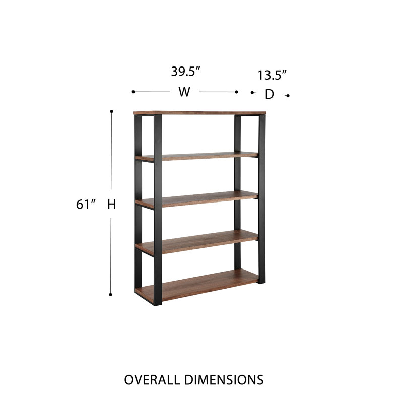 Kenyon Shelving Unit, Black/Walnut