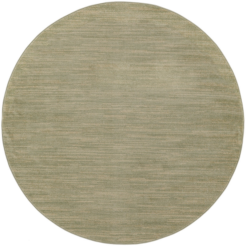 Nourison Essentials Green/Gold Indoor/Outdoor Area Rug, Round 8'