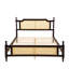 Lit en bois de pin avec tête et pied de lit en rotin-1715240250-1715240252