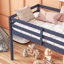 Pink Watsons Rubber Wood Loft Bed With Ladder & Reinforced Slat Platform-635998054-635998057