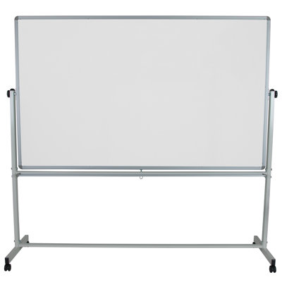 Hendrick Double-Sided Mobile Whiteboard with Pen Tray