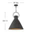 Luminaire suspendu conique à 1 lumière Dax-1742840506-1742840507