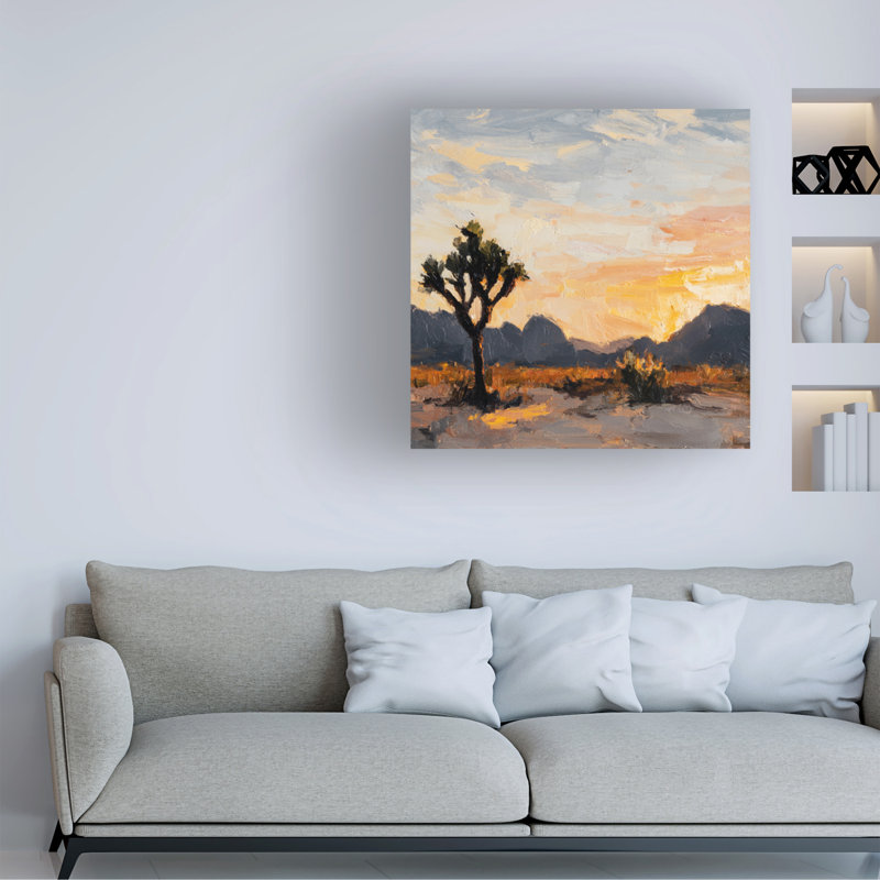 Art mural sur toile tendue - «Desert Sky at Joshua Tree II» de Walker Noble pour décoration de salon, de chambre à coucher ou de bureau - 24 x 24