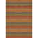 Brushstroke Striped Handmade Tufted Wool Red/Orange/Green Area Rug