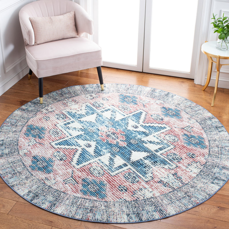 Tapis oriental lavable à la machine Jill Performance, Rond 6 pi 7 po