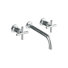 Garniture de robinet de salle de bain à deux poignées avec bec 9 po et poignées en croix Purist