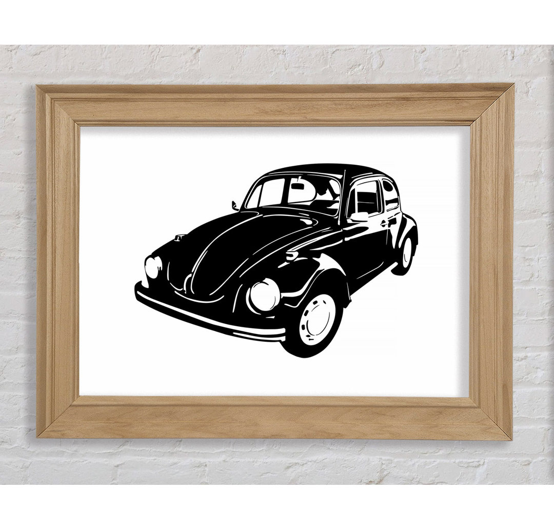 Vw Beetle Schwarz - Einzelner Bilderrahmen Kunstdrucke